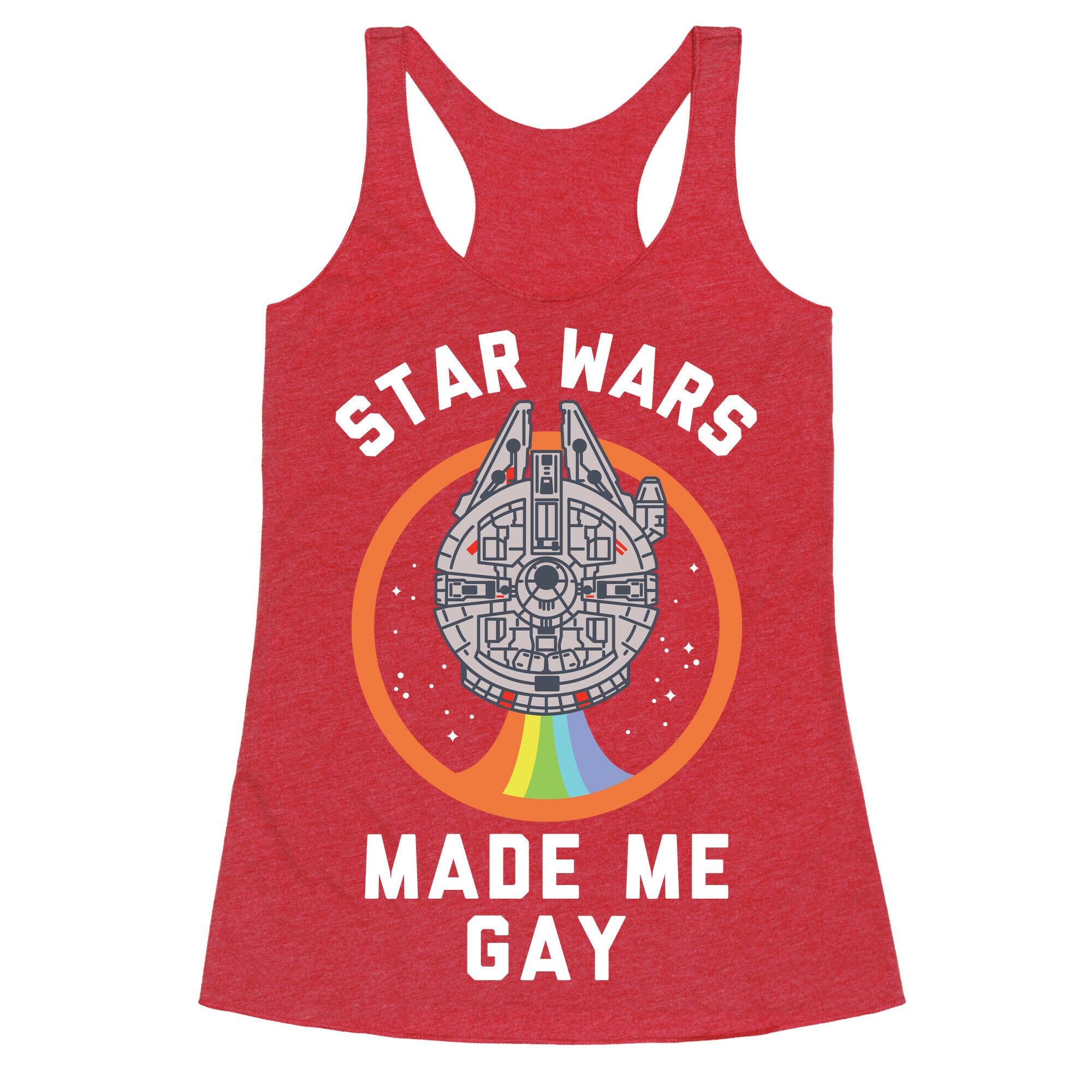 Star Wars Made Me Gay Racerback Tank